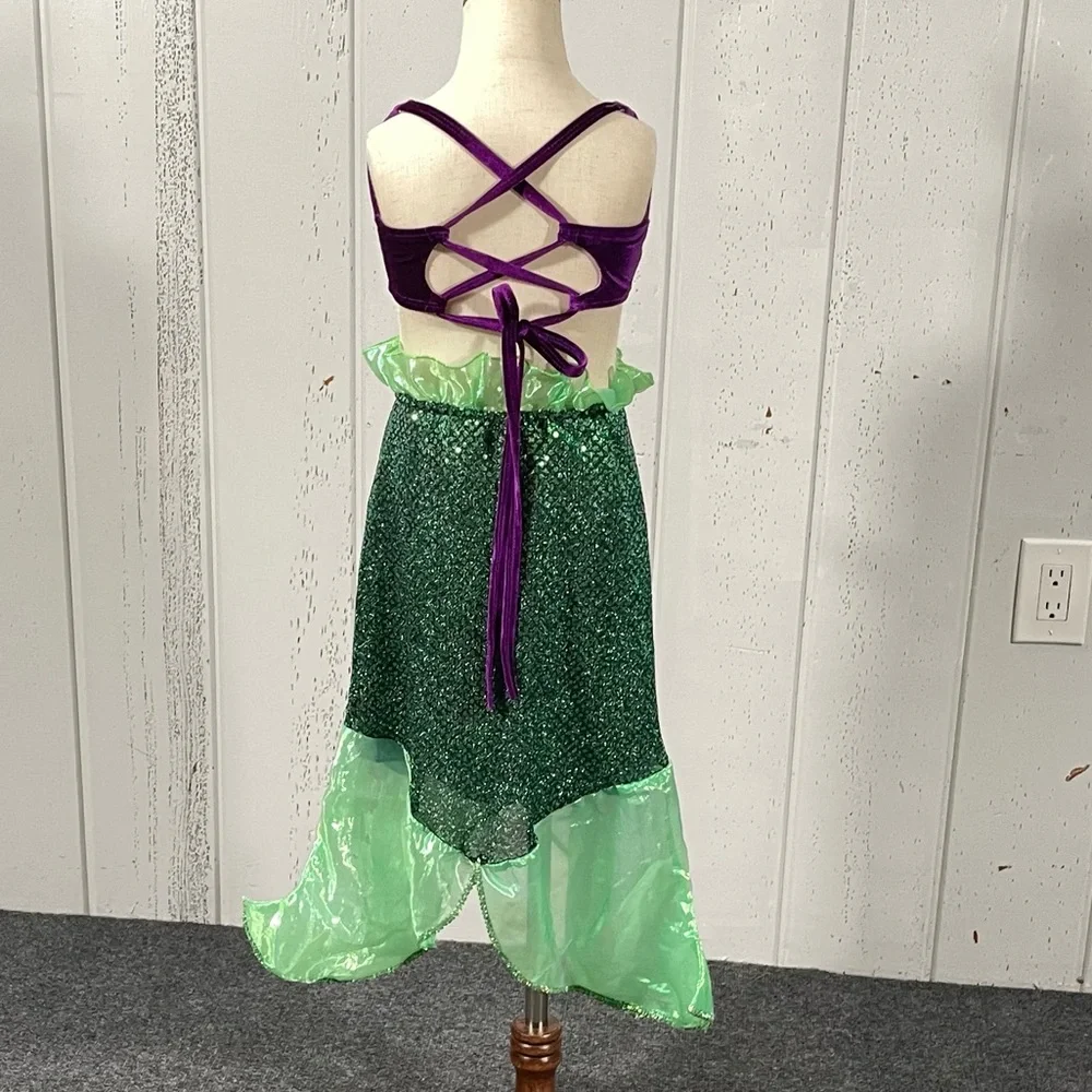 ***Ariel Little Mermaid Girl's 2 pc Halloween Costume  Sz 7/8